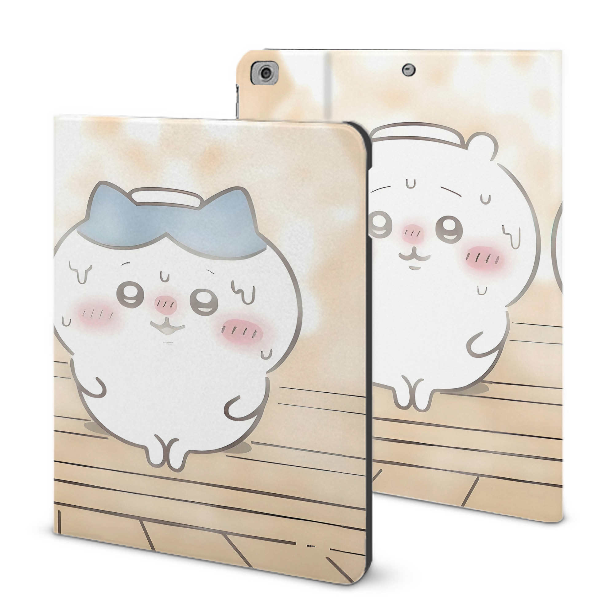 （画像用） ちいかわ Chii-kawa IPad ケース ブック型 PUレザー TPU 耐衝撃 軽量 薄型 ペン収納なし 全面保護 IPad 各モデル対応